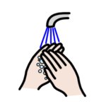 Imagem de lavagem de mãos.