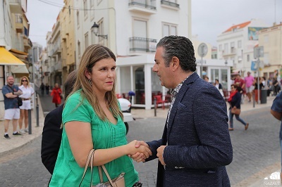 Secretária de Estado da Inclusão com Presidente da Câmara da Nazaré, Walter Chicharro