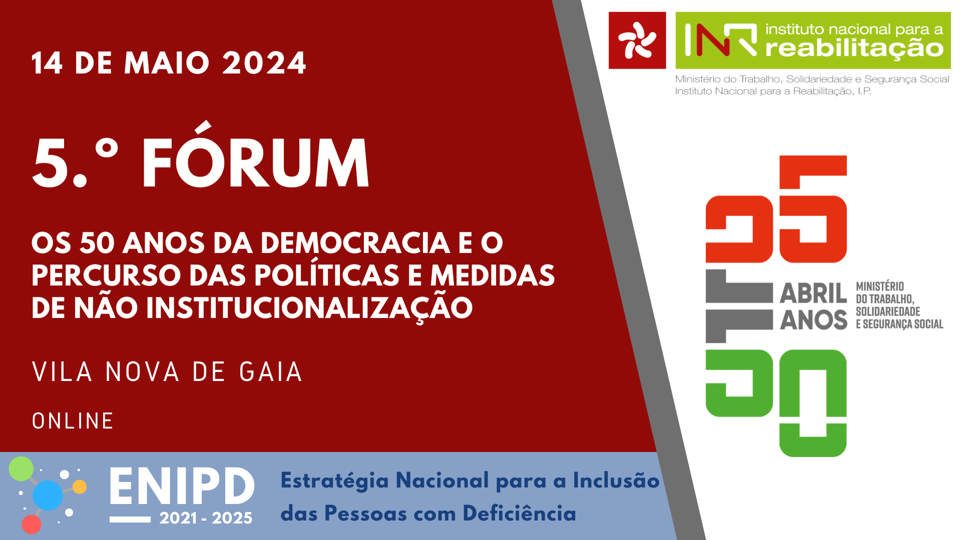 14 de maio 2024 - 5.º Fórum 