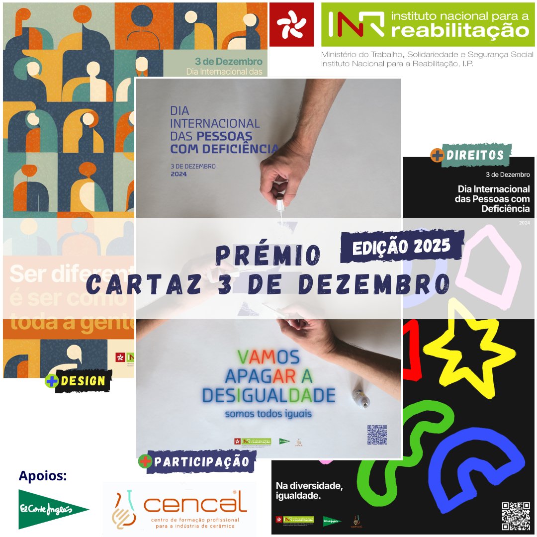 Composition with 3 posters, from the 2024 edition, arranged diagonally, from top to bottom and from left to right, with the winning poster in the centre and the honourable mentions in the background. In the center, on the 3 posters, a white banner that reads 
