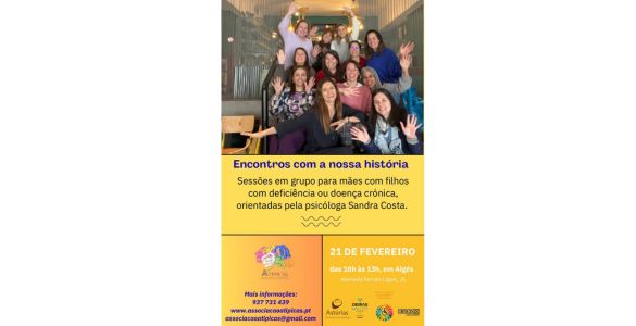 Cartaz do encontro de mães com filhos com deficiência ou doença crónica.