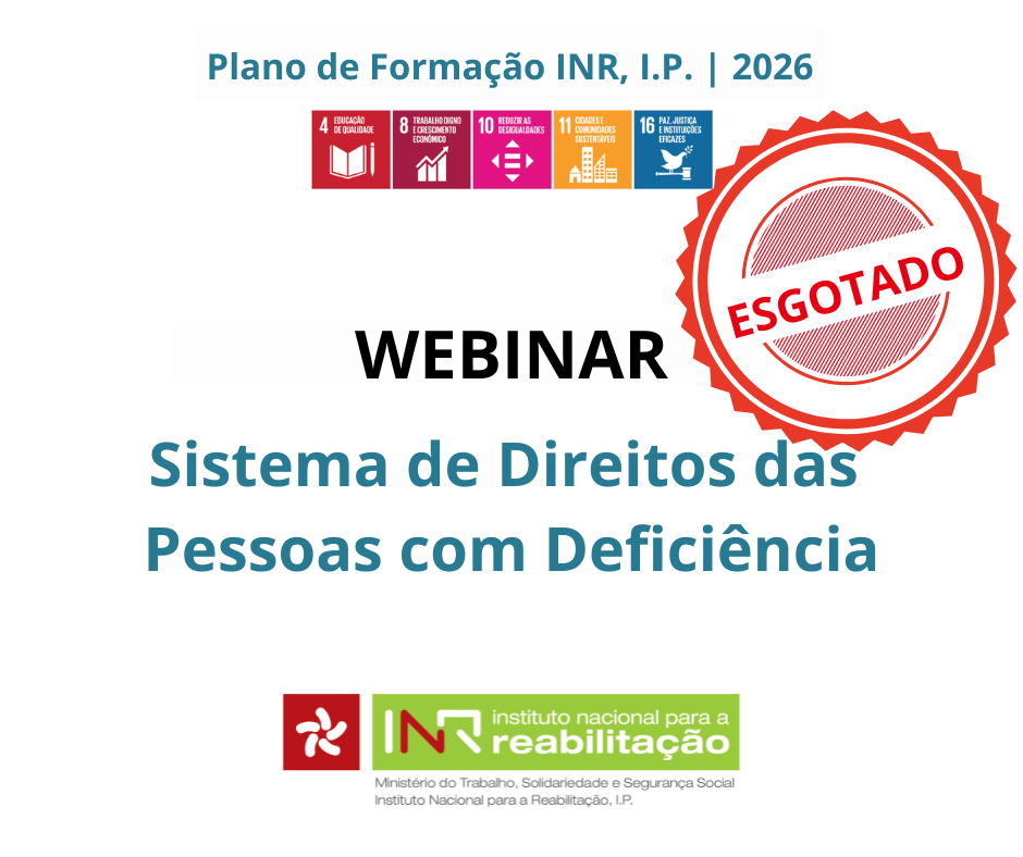 Fundo branco com texto na cor verde-azulada onde se lê” Plano de Formação INR, I.P. | 2026
