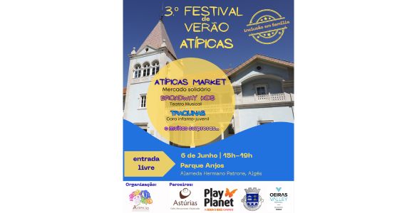 Cartaz 3.ª edição do Festival de Verão Atípicas