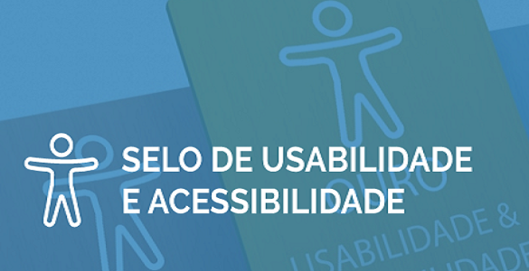 Logótipo do Selo de usabilidade e acessibilidade de um dos sites do Governo de Portugal