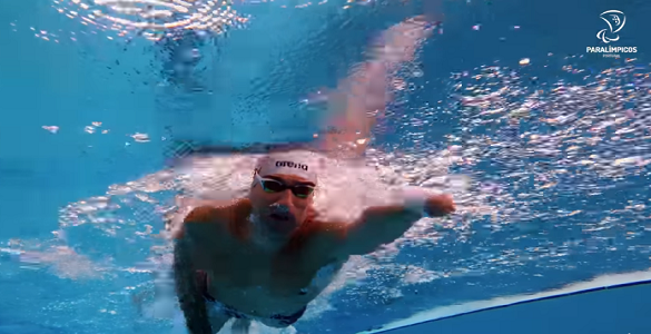 Swimmer in a pool.
