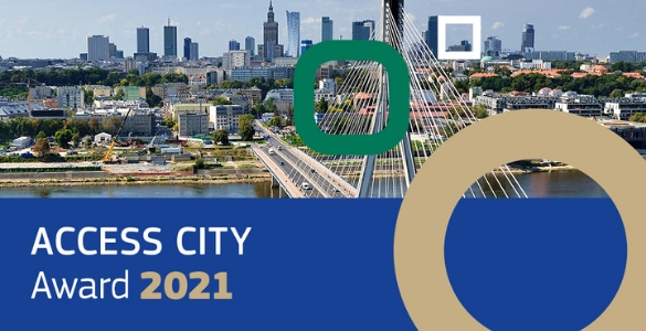 City photography at the top, below the text Access City Award 2021