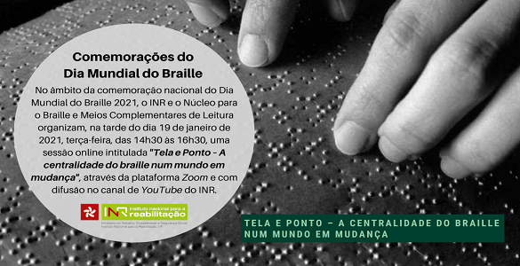 Duas mãos leem um texto em braille | Tela e Ponto - A centralidade do Braille num nundo em mudança