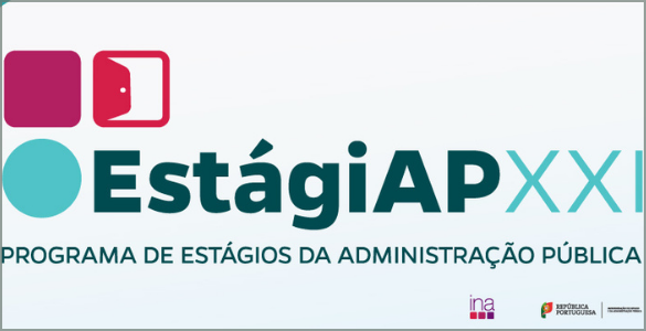 Banner com publicidade do EstágiAP XXI do INA