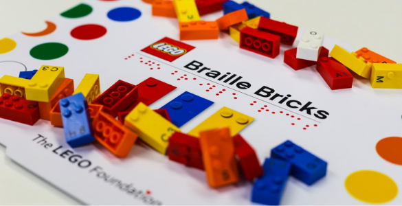 Peças da Lego Braille