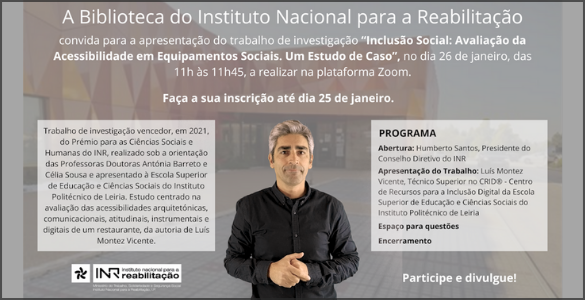 Convite Sessão Biblioteca do INR