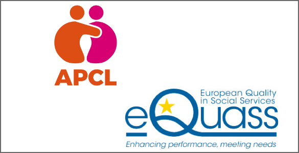 Logotipo da APCL com certificação EQUASS Assurance in Social Services