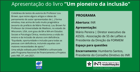 1st public presentation of the edition “A pioneer of inclusion: Lou Brown's collection of texts