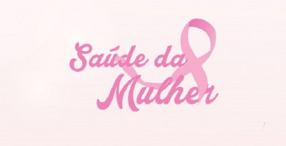 Saúde da Mulher entrelaçado com um laço rosa