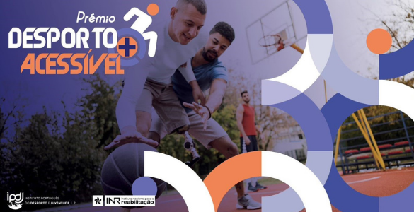 sobre fundo azul, dois jovens a jogar basquete