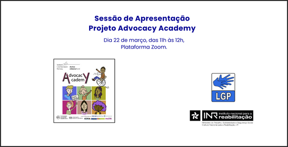 Fundo branco com o nome da sessão, logotipos das entidades e imagem do projeto