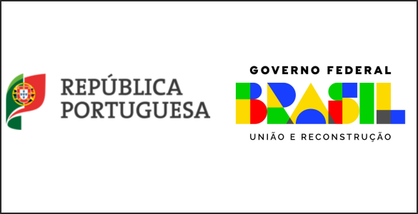 Logotipos da Republica Portuguesa e do Governo Federal do Brasil