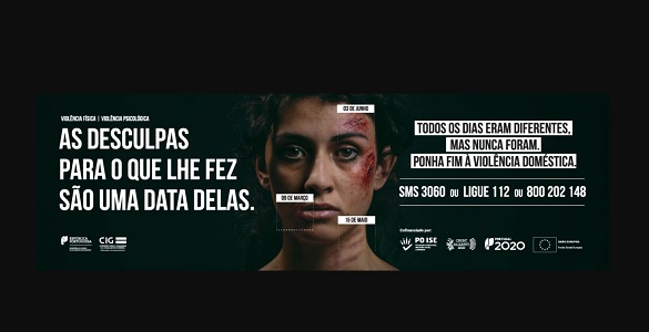 Cartaz da Campanha - Ponha fim à violência doméstica